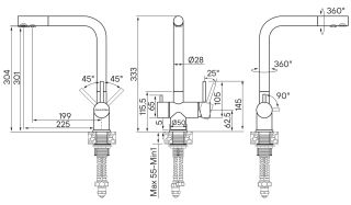 Смеситель для кухни Paulmark Skalen Sk213020-310 серый